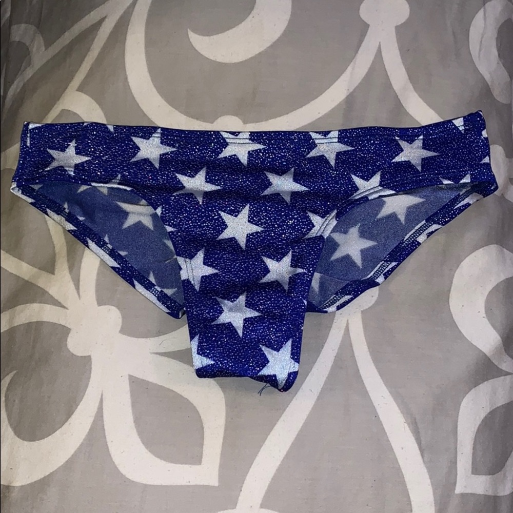 Blue and White Star Bikini Bottom